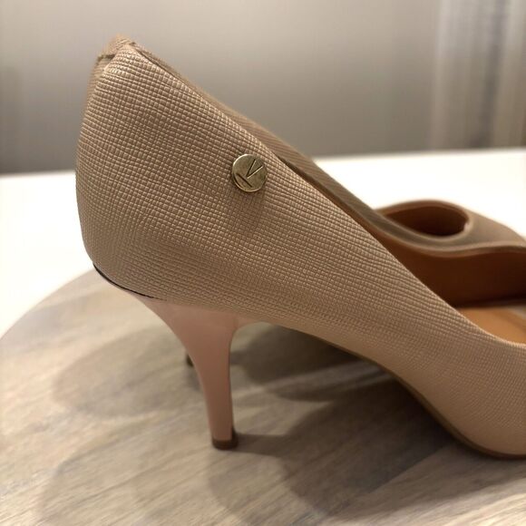 Vizzano Women's Terracota Classic Peep Toe Leather Pumps‎ Shoes Heels US Size 10 - Picture 6 of 11